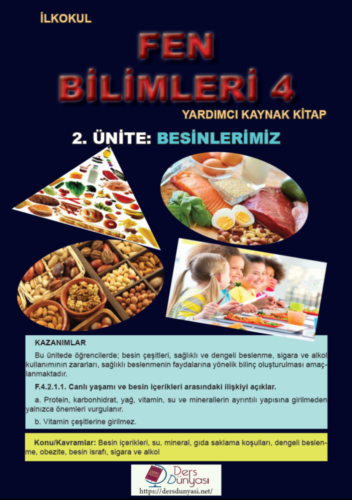 İlkokul Fen Bilimleri 4 Yardımcı Kaynak Kitap 2. Ünite: Besinlerimiz