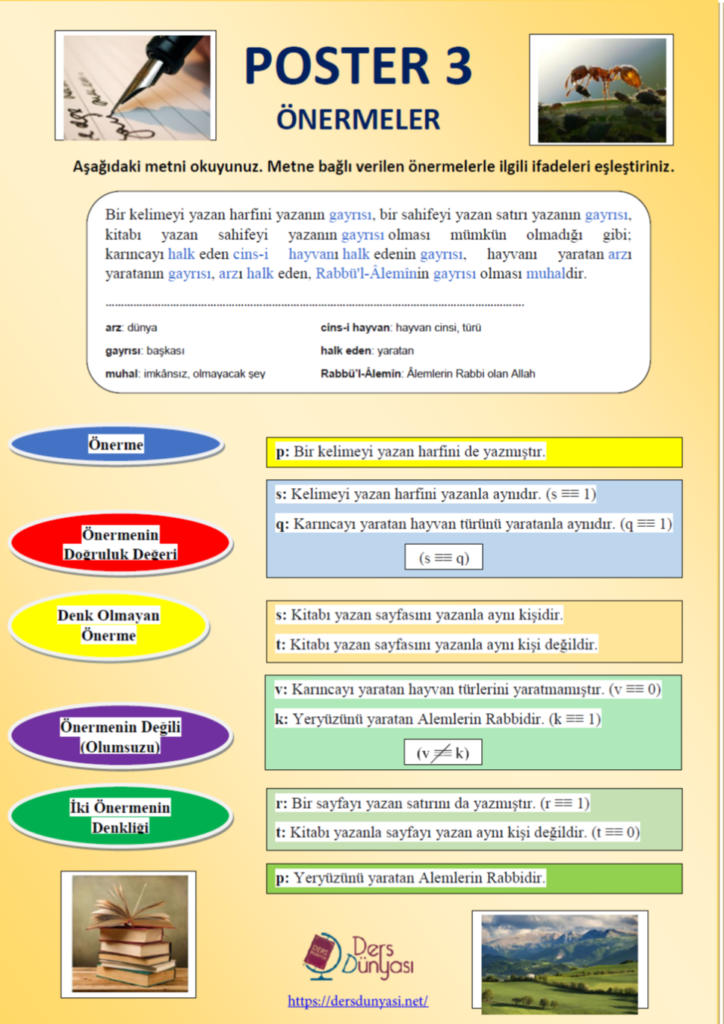 POSTER 3 Önermeler