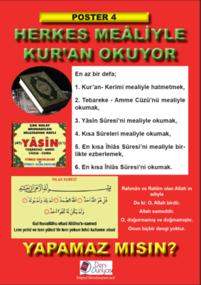 POSTER 4 Herkes Meâliyle Kur'an Okuyor