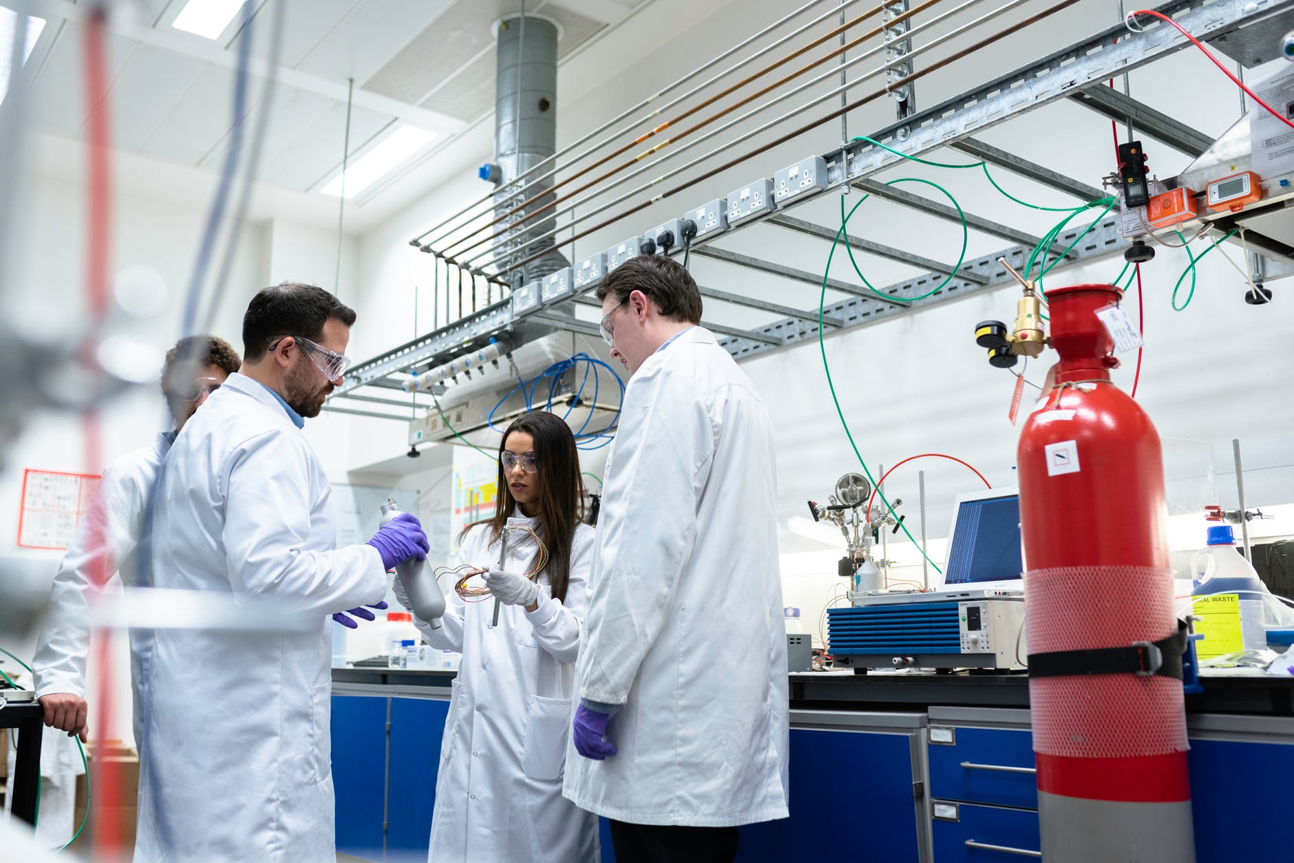 chemical engineers in laboratory