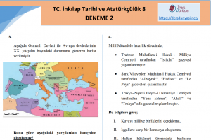 T.C. İnkılap Tarihi ve Atatürkçülük 8 Deneme 2