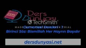 1. Birinci Söz – Cumartesi Dersleri -1