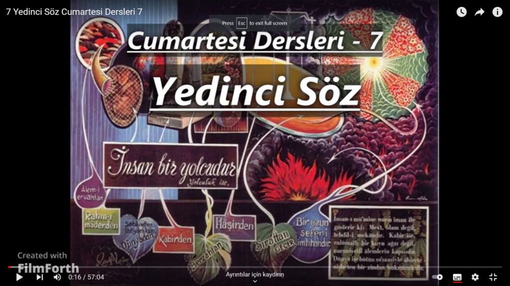 Yedinci Söz - Cumartesi Dersleri - 7
