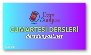 CUMARTESİ DERSLERİ