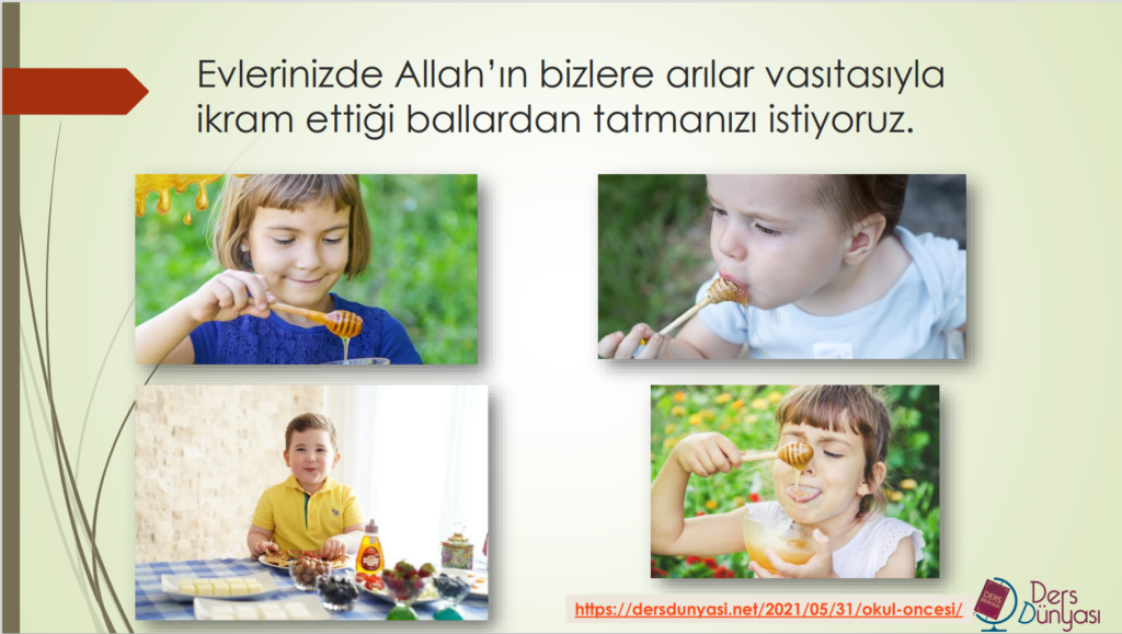 Evlerinizde Allah’ın bizlere arılar vasıtasıyla ikram ettiği ballardan tatmanızı istiyoruz.