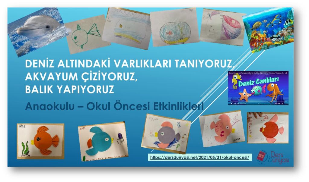 Deniz Altındaki Varlıkları Tanıyoruz, Akvayum Çiziyoruz, Balık Yapıyoruz - Anaokulu – Okul Öncesi Etkinlikleri