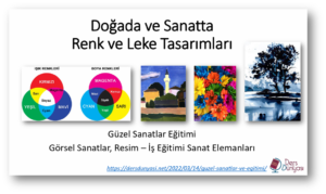 Doğada ve Sanatta Renk ve Leke Tasarımları - Güzel Sanatlar Eğitimi - Görsel Sanatlar, Resim – İş Eğitimi Sanat Elemanları