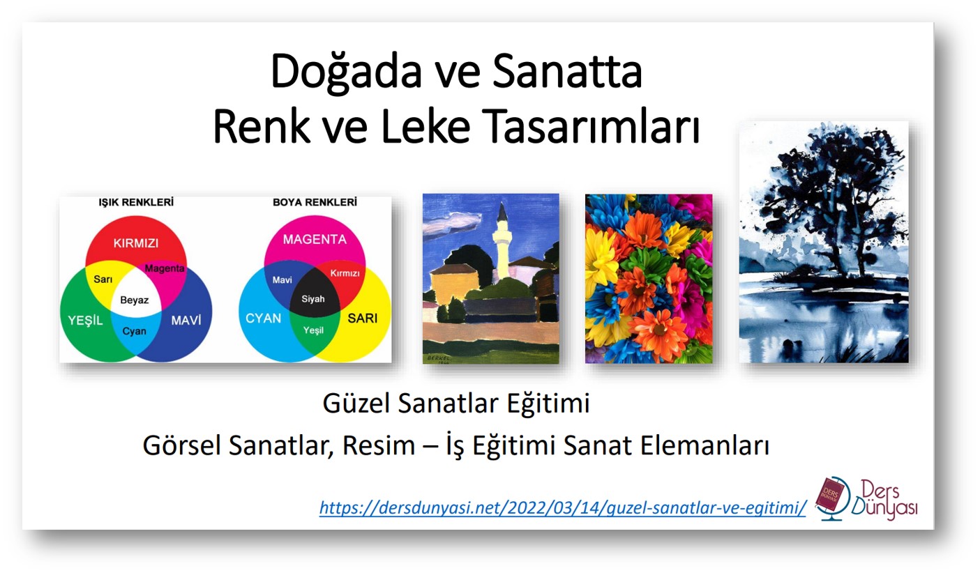 Doğada ve Sanatta Renk ve Leke Tasarımları – Güzel Sanatlar Eğitimi – Görsel Sanatlar, Resim – İş Eğitimi Sanat Elemanları