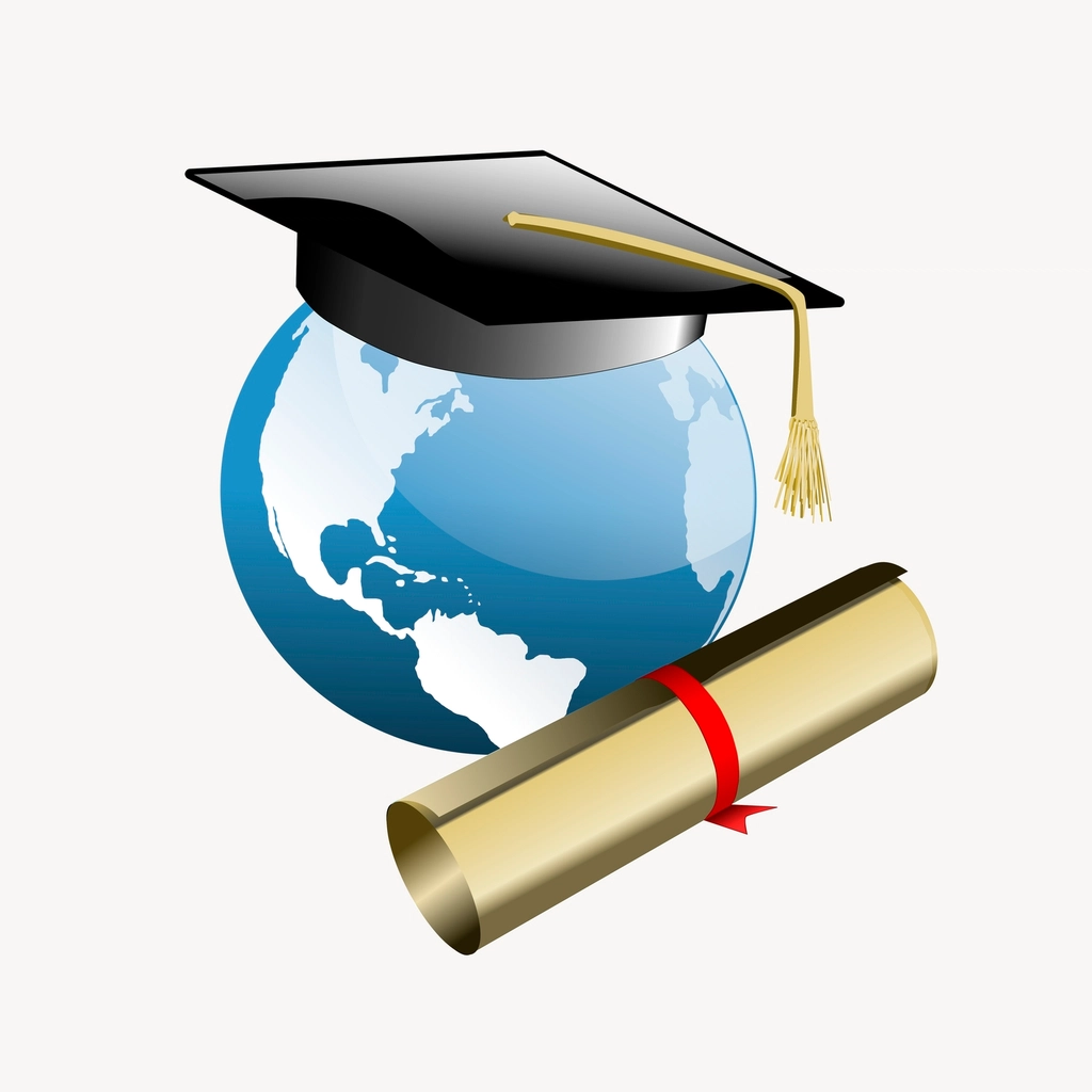 ÜNİVERSİTE Global education clipart, cute illustration