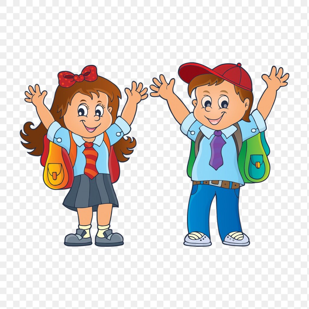 İLKOKUL Students png clipart illustration
